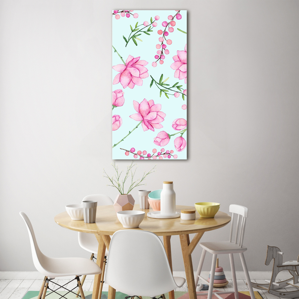 Tableau en verre Fleurs et baies