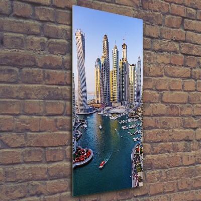 Tableau photo sur verre Baie de Dubaï