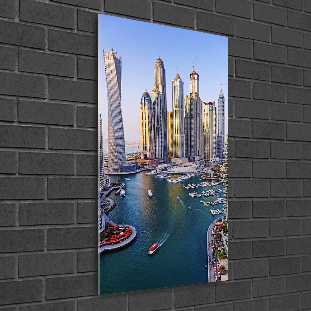 Tableau photo sur verre Baie de Dubaï