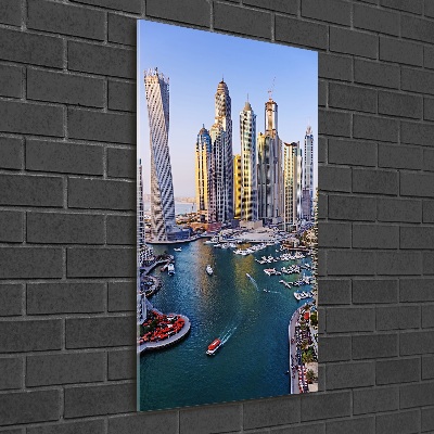 Tableau photo sur verre Baie de Dubaï