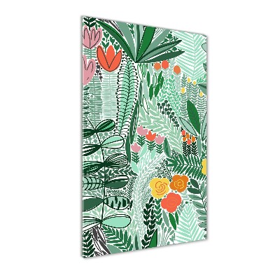 Tableau verre imprimé Les fleurs tropicales