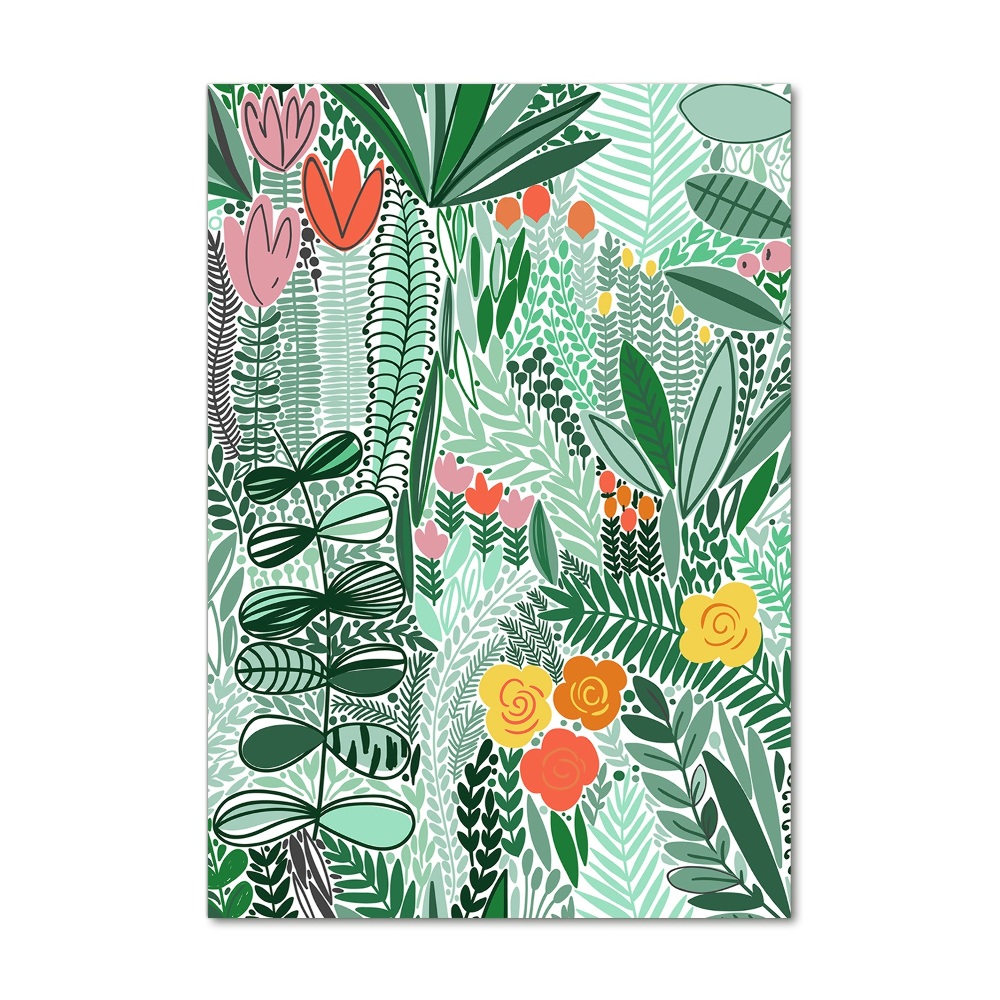 Tableau verre imprimé Les fleurs tropicales