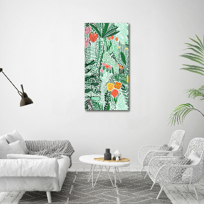 Tableau verre imprimé Les fleurs tropicales