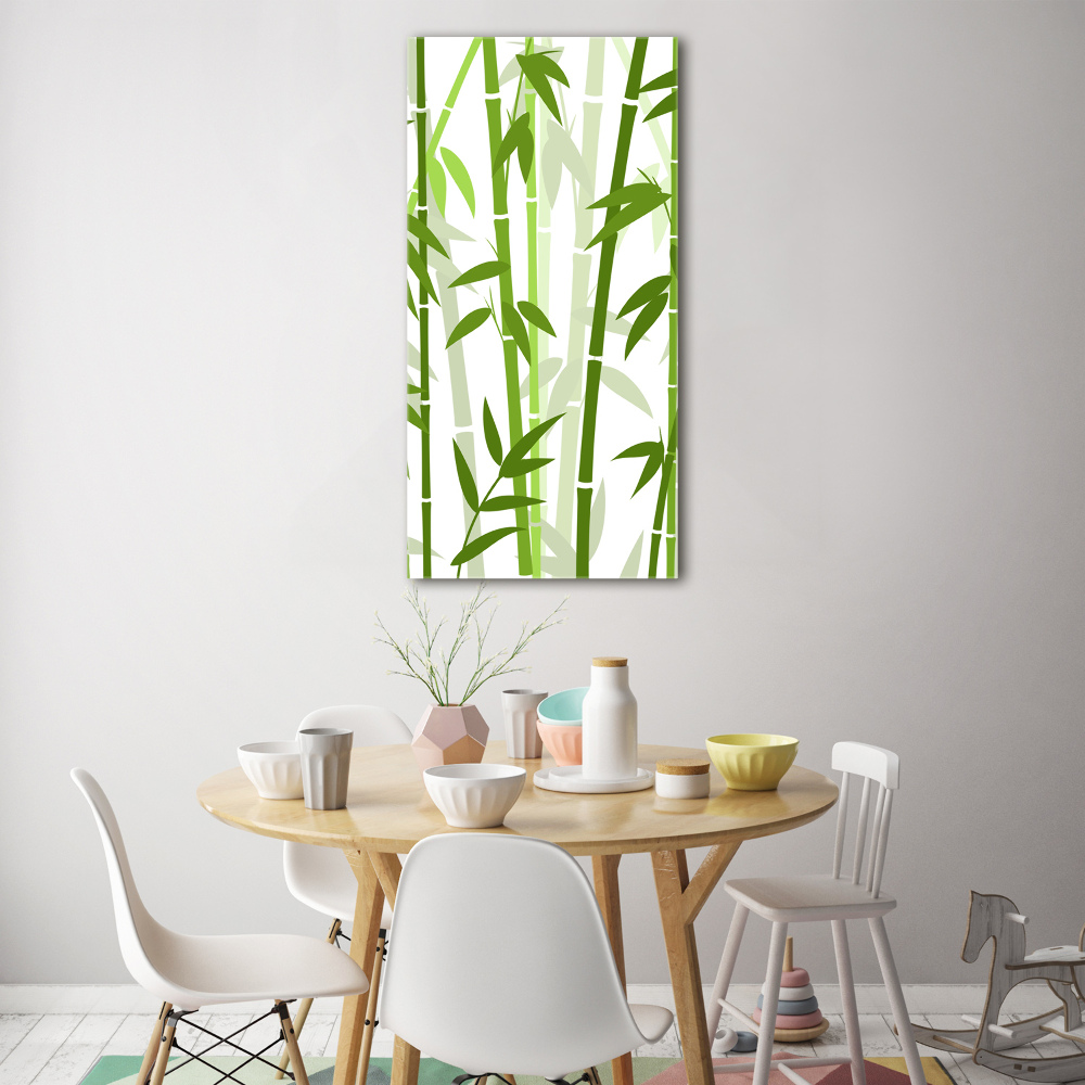 Tableau photo sur verre Bambou