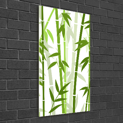 Tableau photo sur verre Bambou