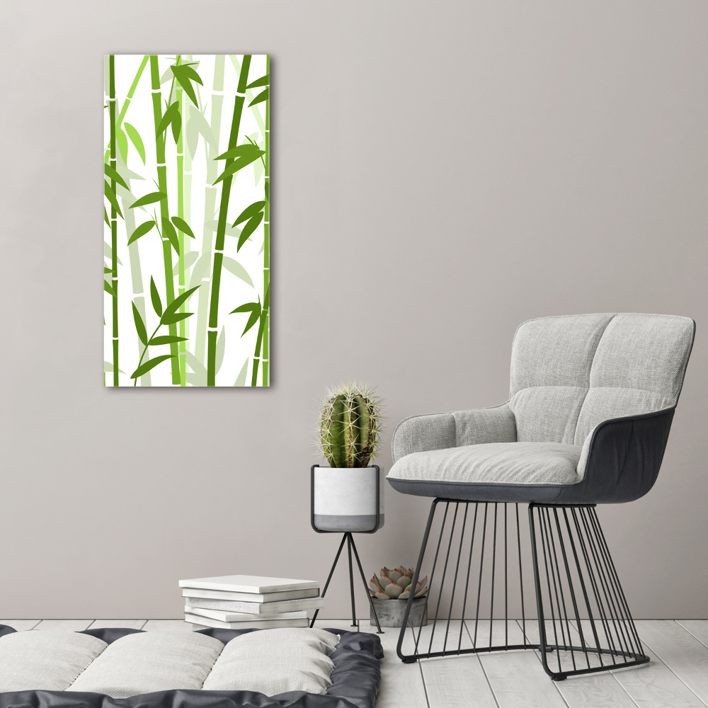 Tableau photo sur verre Bambou