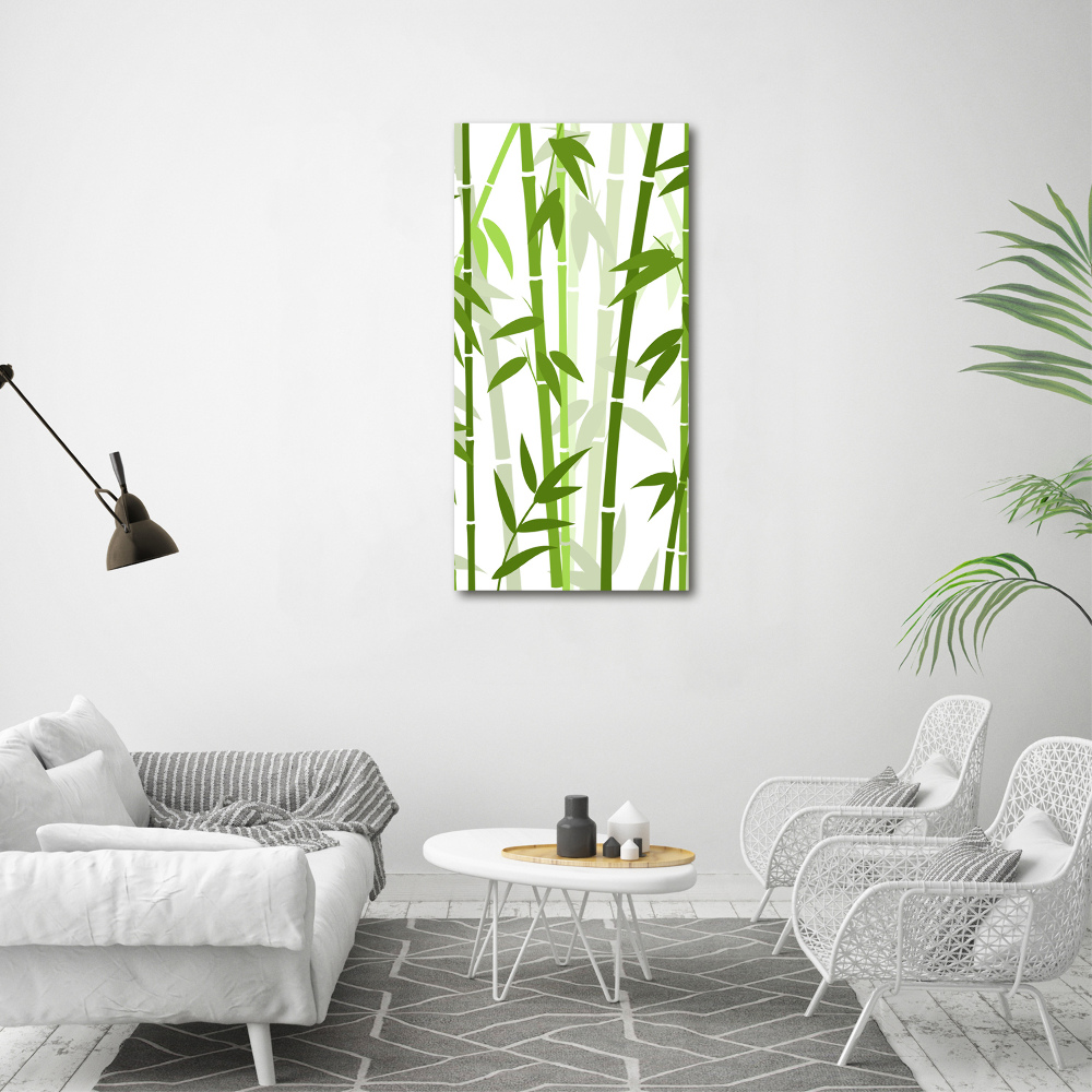 Tableau photo sur verre Bambou