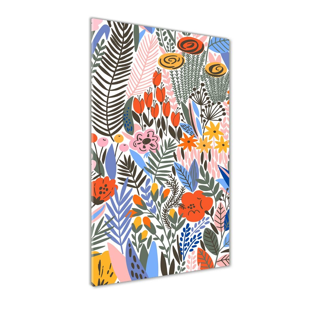 Tableau photo sur verre Fleurs tropicales