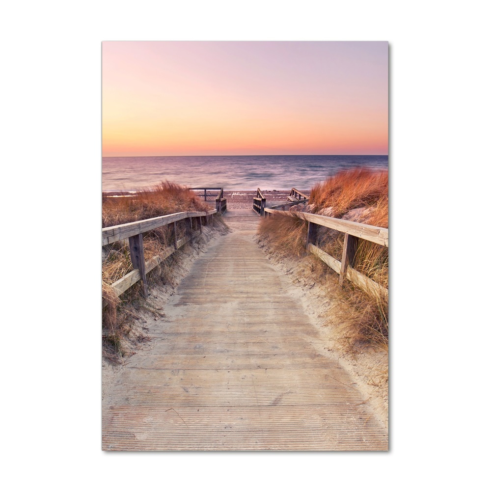 Tableau sur verre Chemin vers les plages