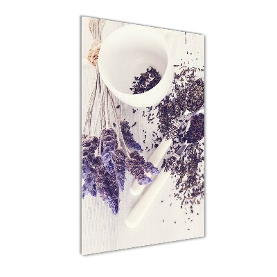 Tableau sur verre Infusion de lavande