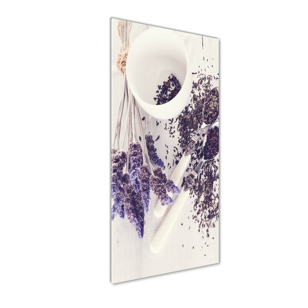 Tableau sur verre Infusion de lavande