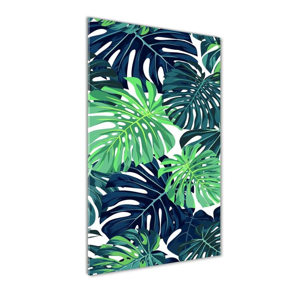 Tableau imprimé sur verre Feuilles tropicales