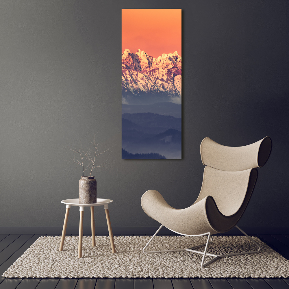 Tableau sur verre Panorama des Tatras