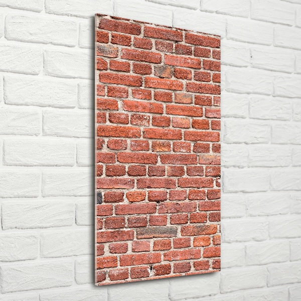 Tableau sur verre Mur de pierres rouges