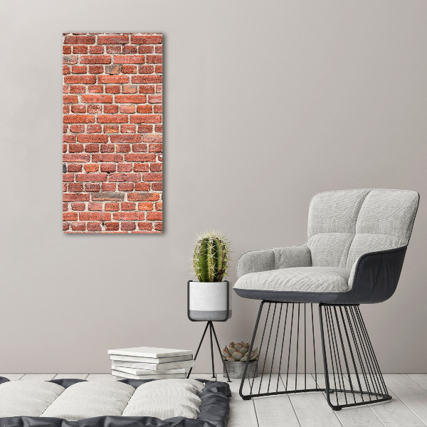 Tableau sur verre Mur de pierres rouges