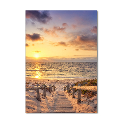 Tableau en verre Chemin vers les plages