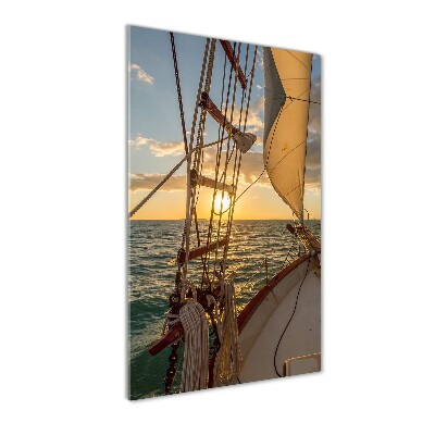 Tableau photo sur verre Yacht en mer