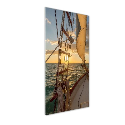 Tableau photo sur verre Yacht en mer