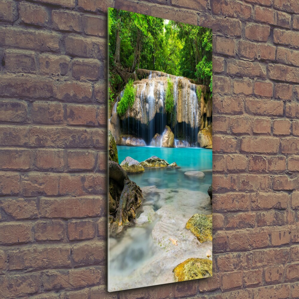 Tableau sur verre Cascade dans la jungle