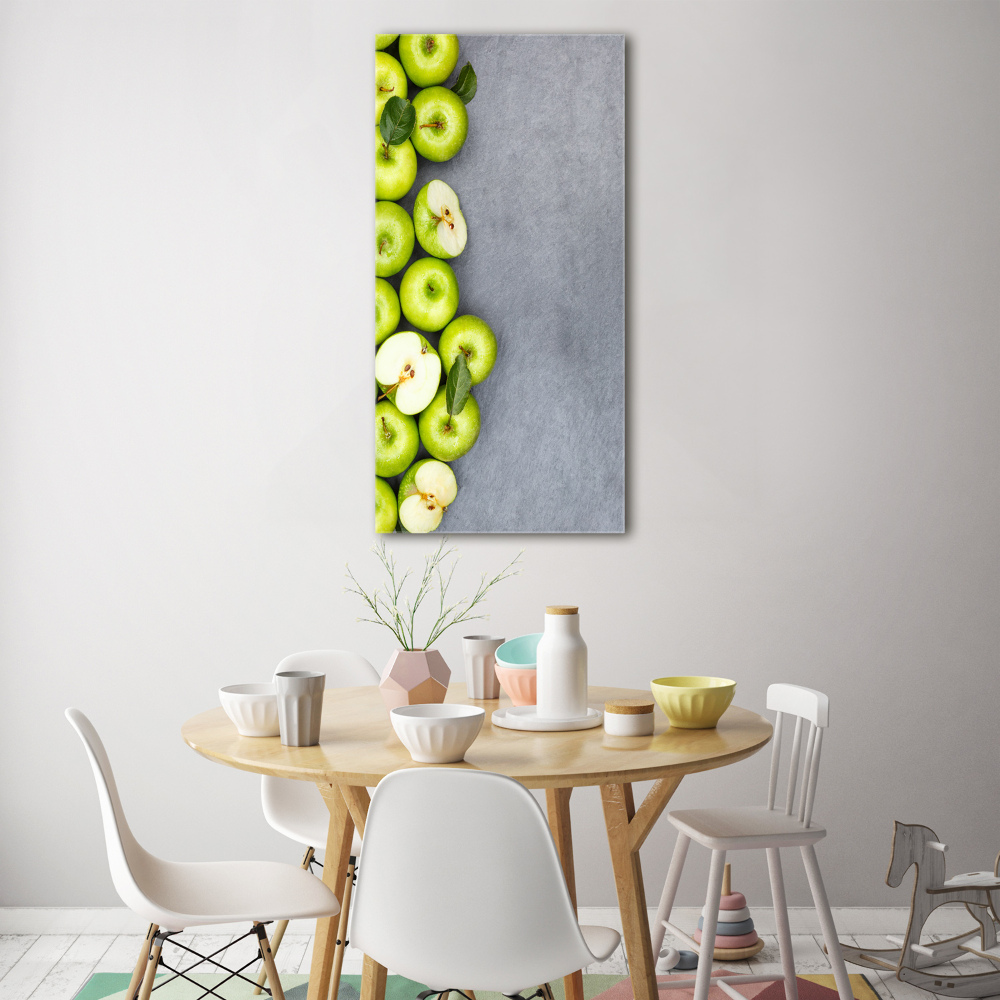 Tableau imprimé sur verre Pommes vertes