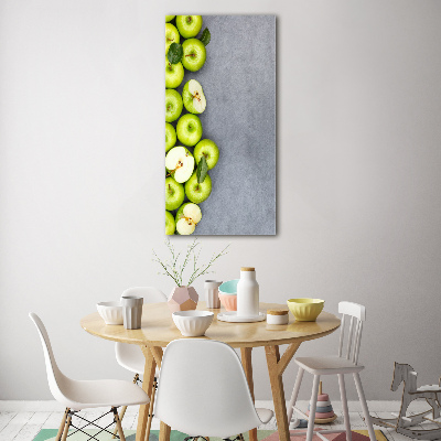 Tableau imprimé sur verre Pommes vertes