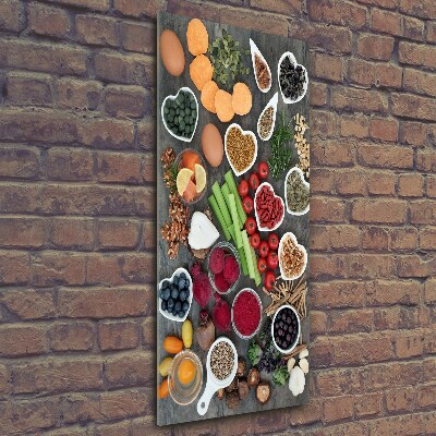 Tableau en verre Aliments sains