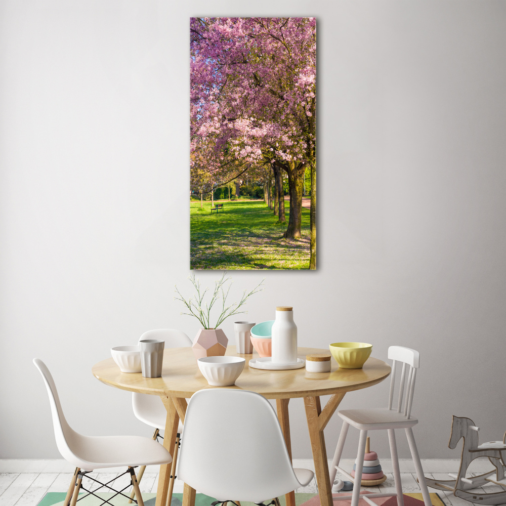 Tableau photo sur verre Cerisiers