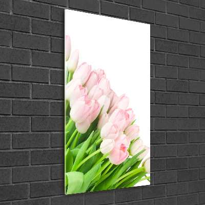 Tableau photo sur verre Tulipes roses