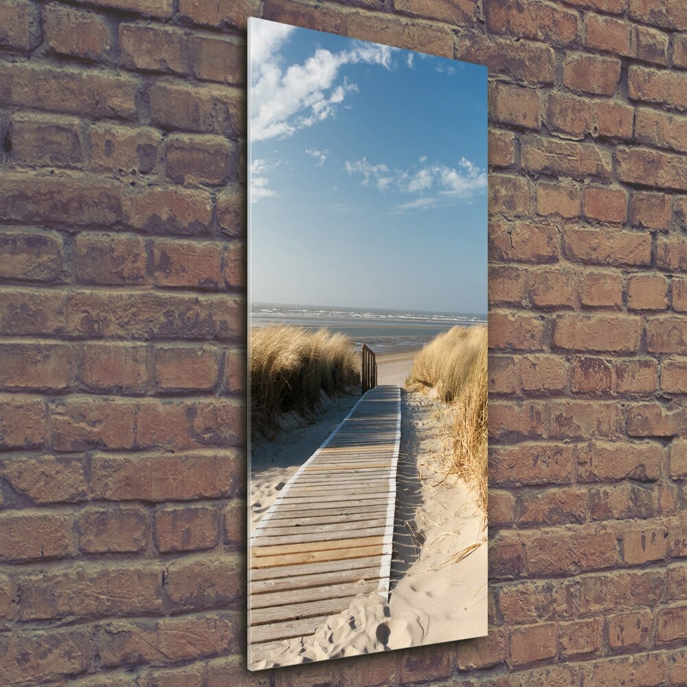 Tableau photo sur verre Chemin vers les plages