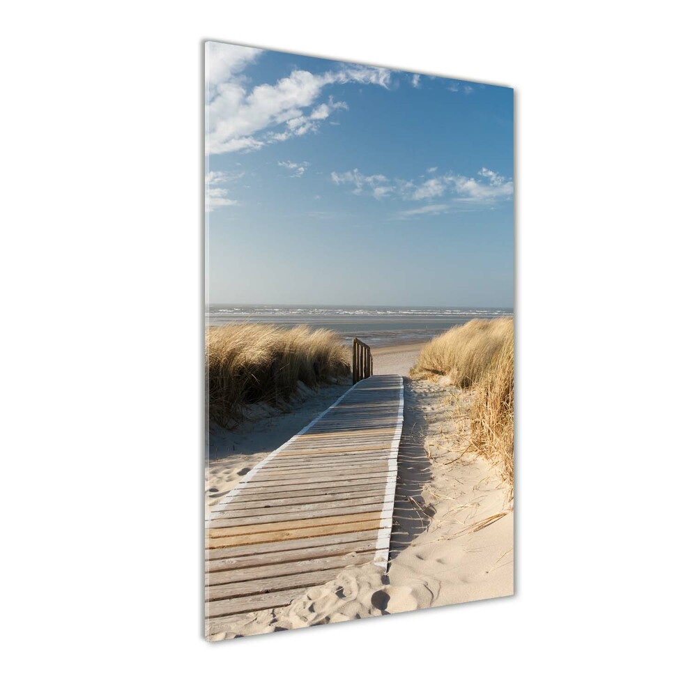 Tableau photo sur verre Chemin vers les plages