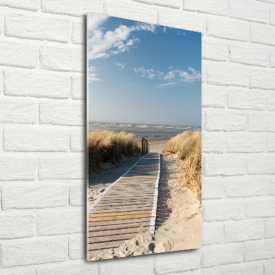 Tableau photo sur verre Chemin vers les plages