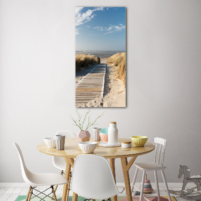 Tableau photo sur verre Chemin vers les plages