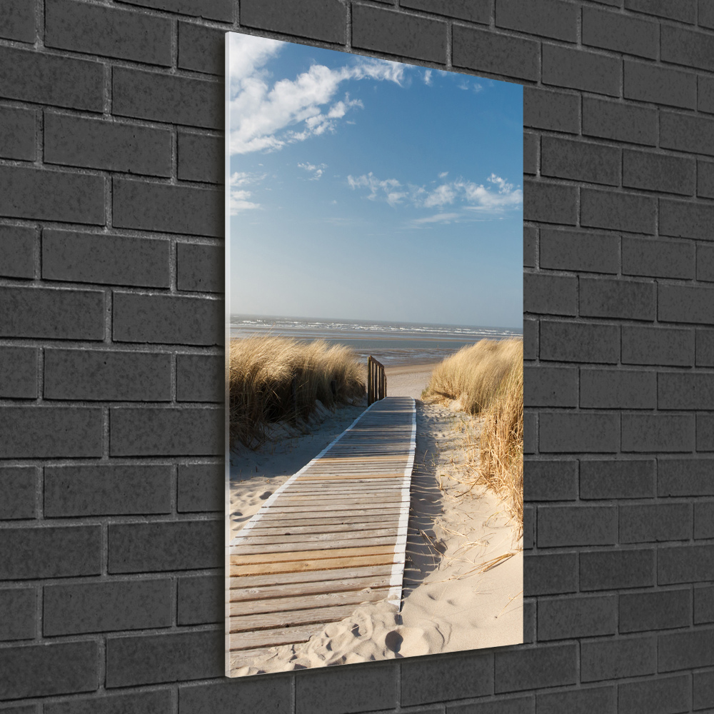 Tableau photo sur verre Chemin vers les plages