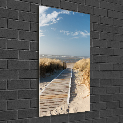 Tableau photo sur verre Chemin vers les plages