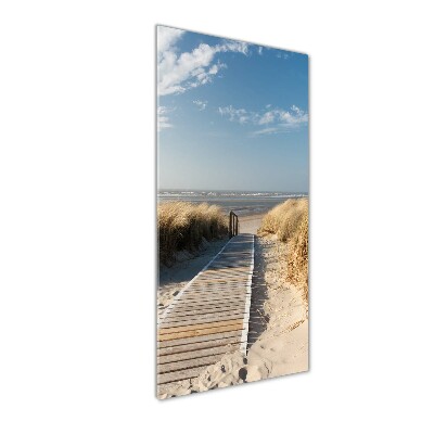 Tableau photo sur verre Chemin vers les plages