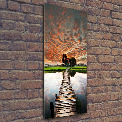 Tableau photo sur verre Pont en bois