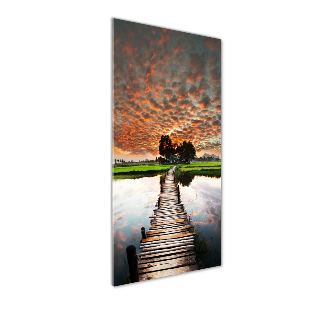 Tableau photo sur verre Pont en bois