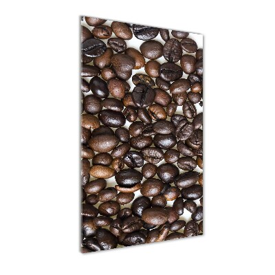 Tableau photo sur verre Grains de café noir