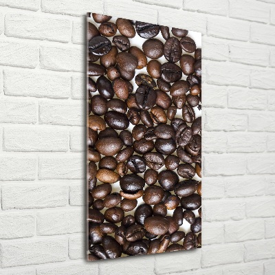 Tableau photo sur verre Grains de café noir