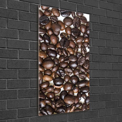 Tableau photo sur verre Grains de café noir