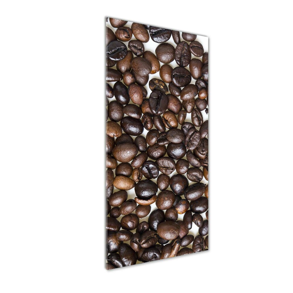 Tableau photo sur verre Grains de café noir