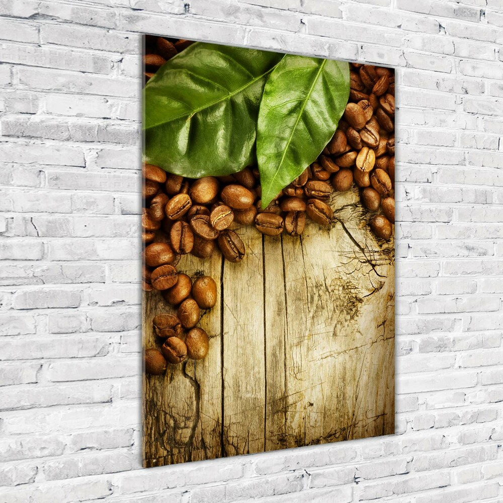 Tableau imprimé sur verre Grains de café aromatiques