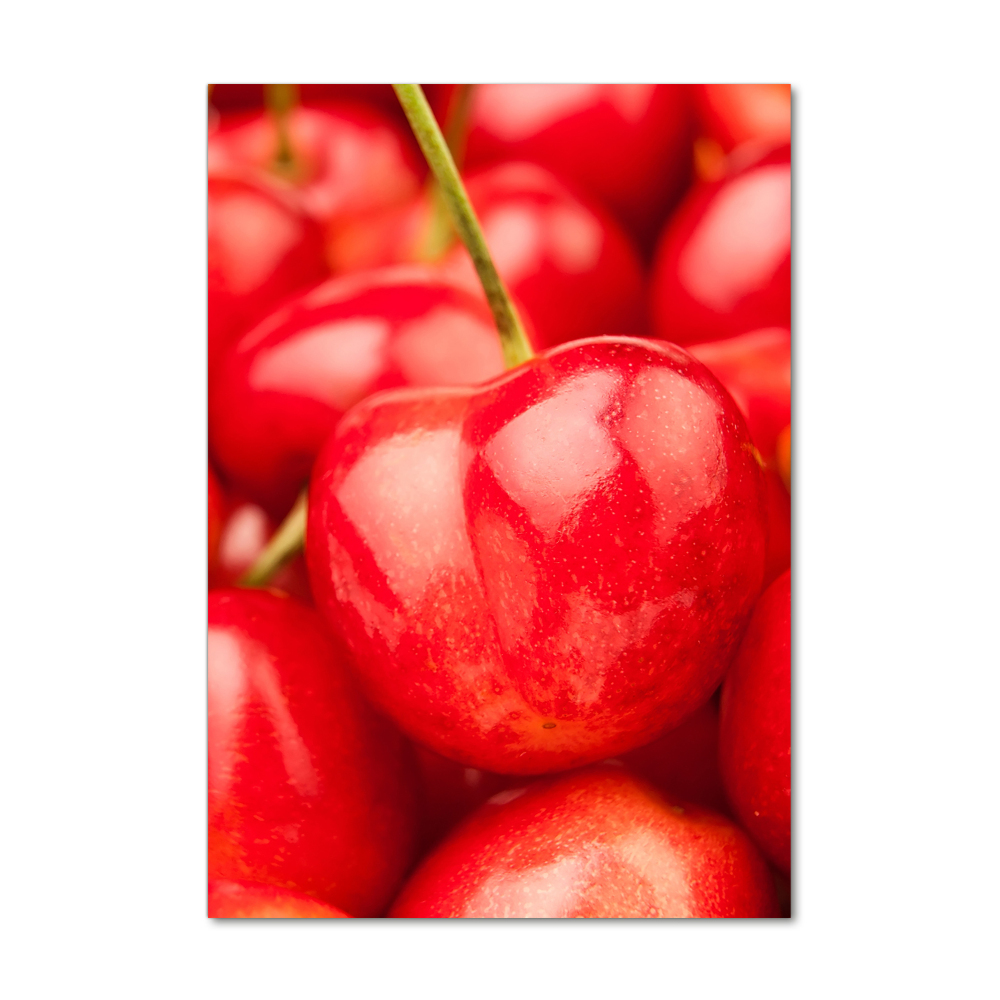 Tableau sur verre Cerises