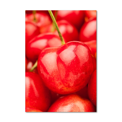 Tableau sur verre Cerises