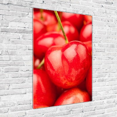 Tableau sur verre Cerises