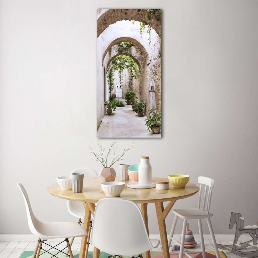 Tableau imprimé sur verre Arcade au château