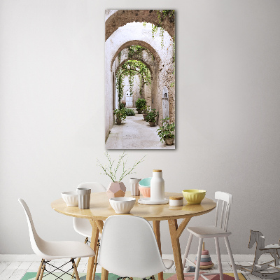 Tableau imprimé sur verre Arcade au château