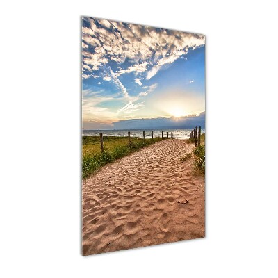 Tableau photo sur verre Chemin vers la plage