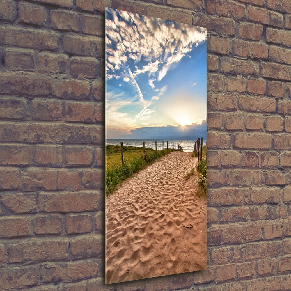 Tableau photo sur verre Chemin vers la plage