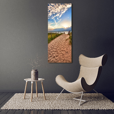 Tableau photo sur verre Chemin vers la plage